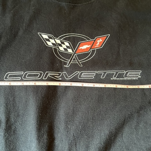 Vintage CORVETTE Size Large Race-Flags Logo Graphic Cotton Longsleeve TeeShirt - Picture 12 of 13